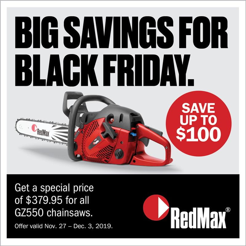 Big Savings For Black Friday RedMax Chainsaws at Great Prices